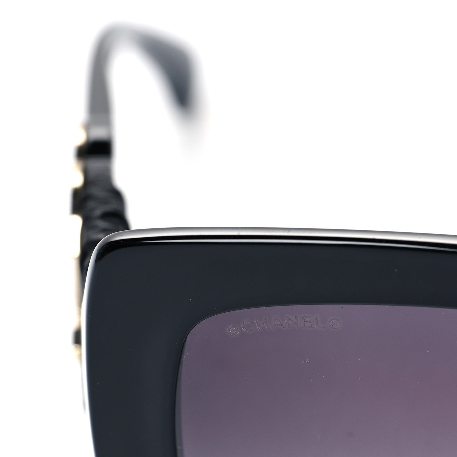 Chanel Acetate Calfskin Square Sunglasses 5474-Q-A Black 5 of 7