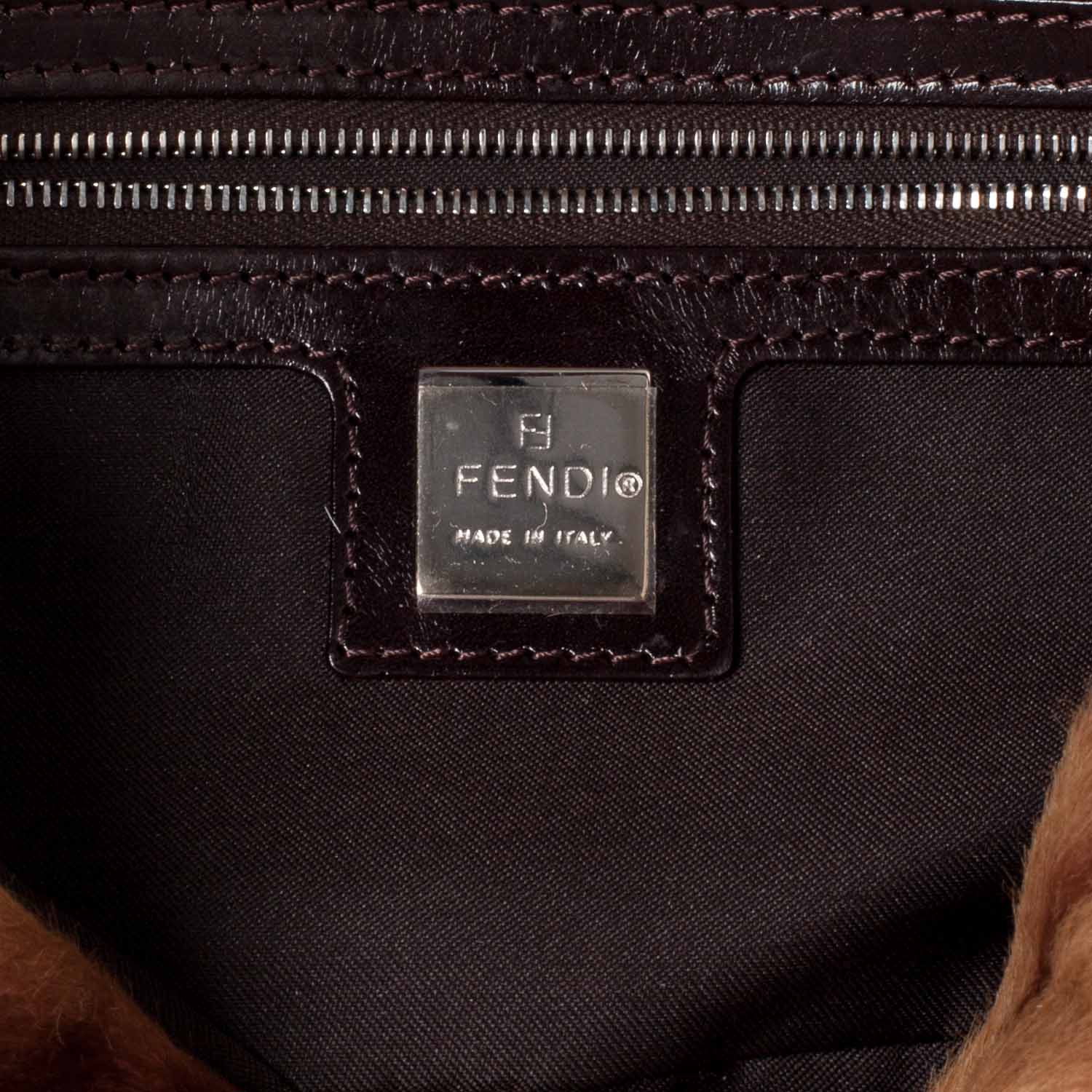 Fendi Calf Hair Zebra Print Baguette Brown 8 of 12