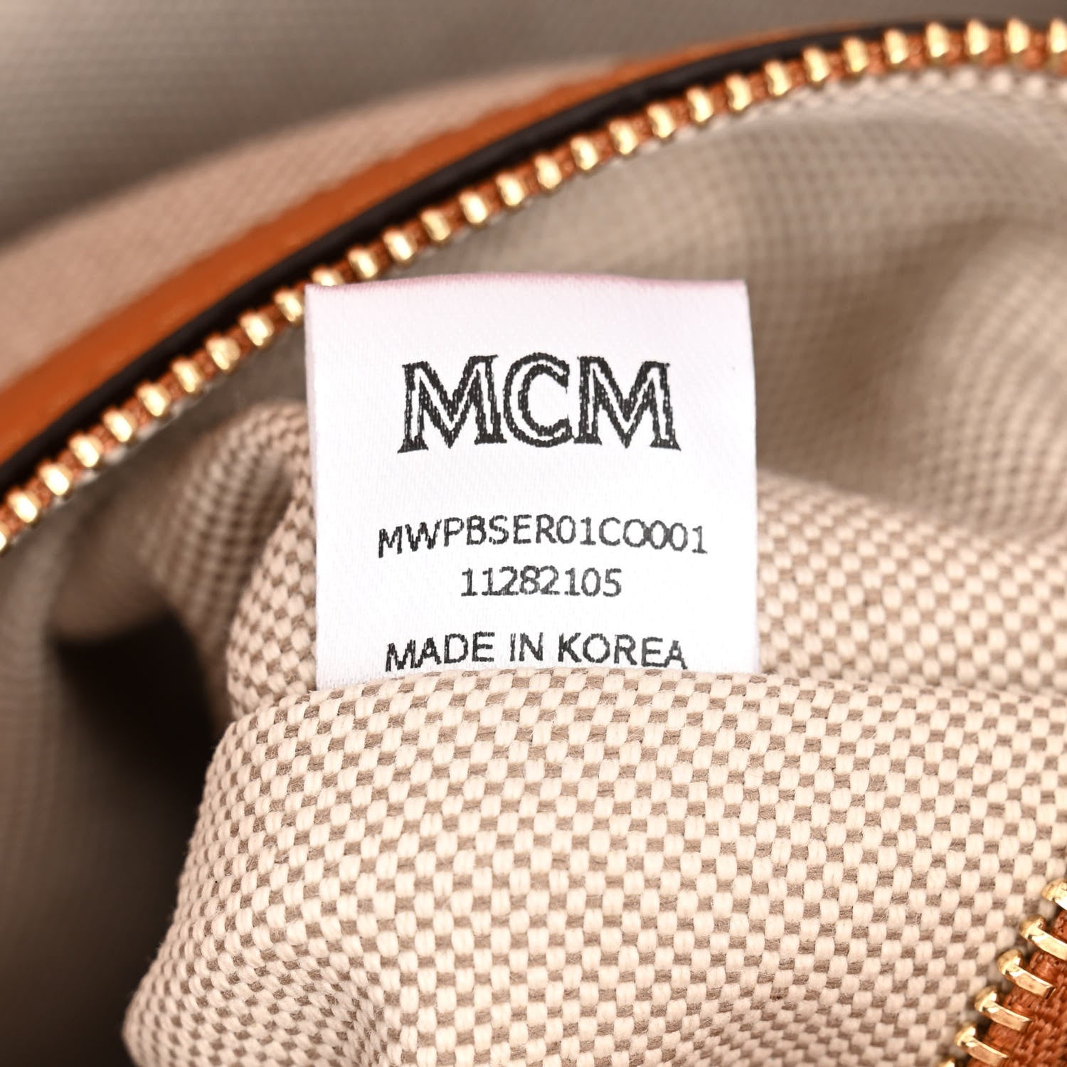 MCM Visetos Medium Delmy Shopper Tote Brown 7 of 10
