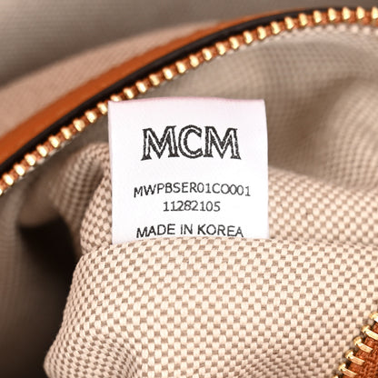 MCM Visetos Medium Delmy Shopper Tote Brown 7 of 10
