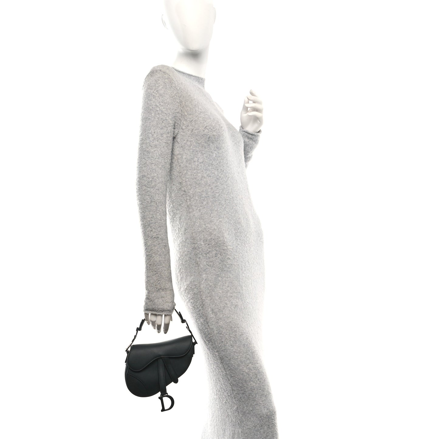 Ultra Matte Calfskin Mini Saddle Bag Black