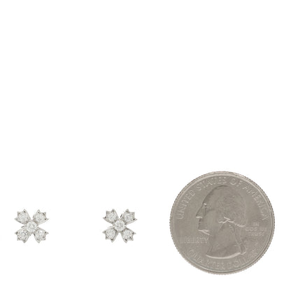 Tiffany Platinum Diamond Floret Stud Earrings 2 of 4