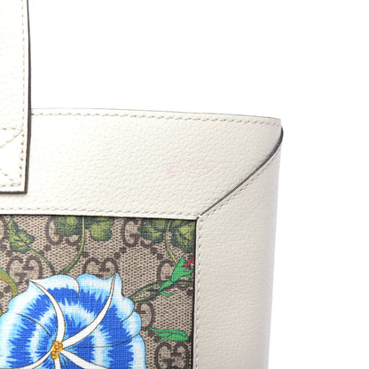 Gucci GG Supreme Monogram Flora Web Ophidia Vertical Shopping Tote White 10 of 10
