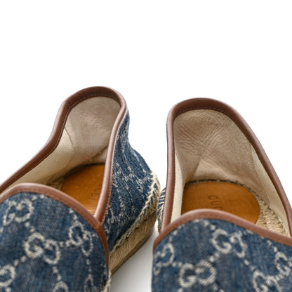 Gucci Denim GG Monogram Espadrilles 39 Blue Tea Cuir 11 of 12