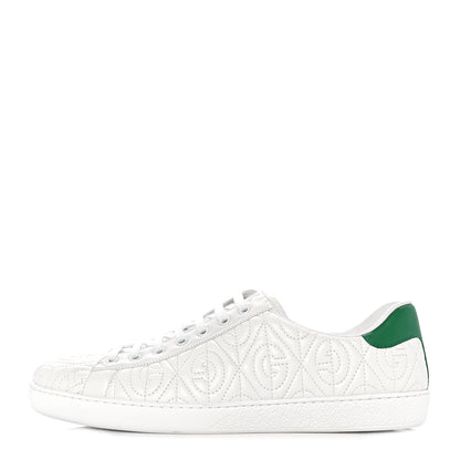 Gucci Nappa G Rhombus Mens Ace Sneakers 11 Great White Green 1 of 11