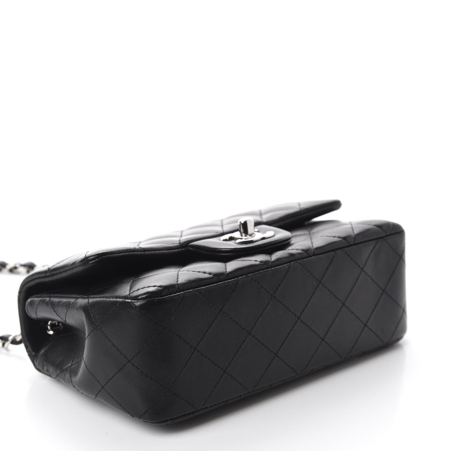 Chanel Lambskin Quilted Mini Rectangular Flap Black 4 of 11