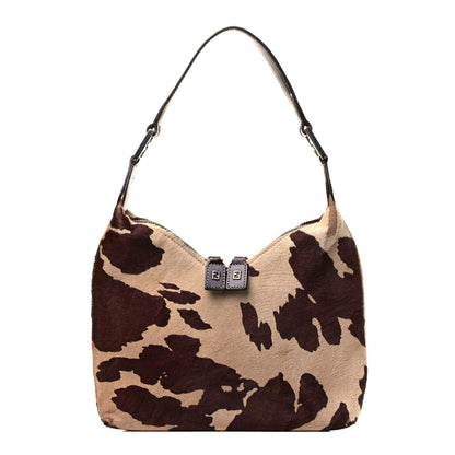 Fendi Calf Hair Cow Print Shoulder Bag Brown 1 of 8