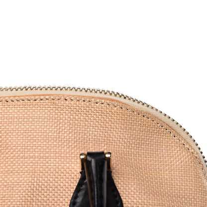Valentino Garavani Straw Lace Bow Dome Tote Black 9 of 13