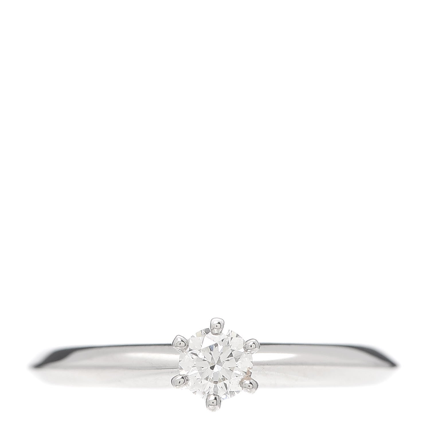 Tiffany Platinum Diamond .18ct Solitaire Engagement Ring 49 4.75 1 of 4
