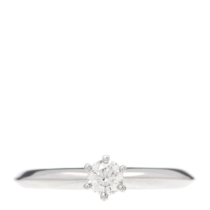 Tiffany Platinum Diamond .18ct Solitaire Engagement Ring 49 4.75 1 of 4