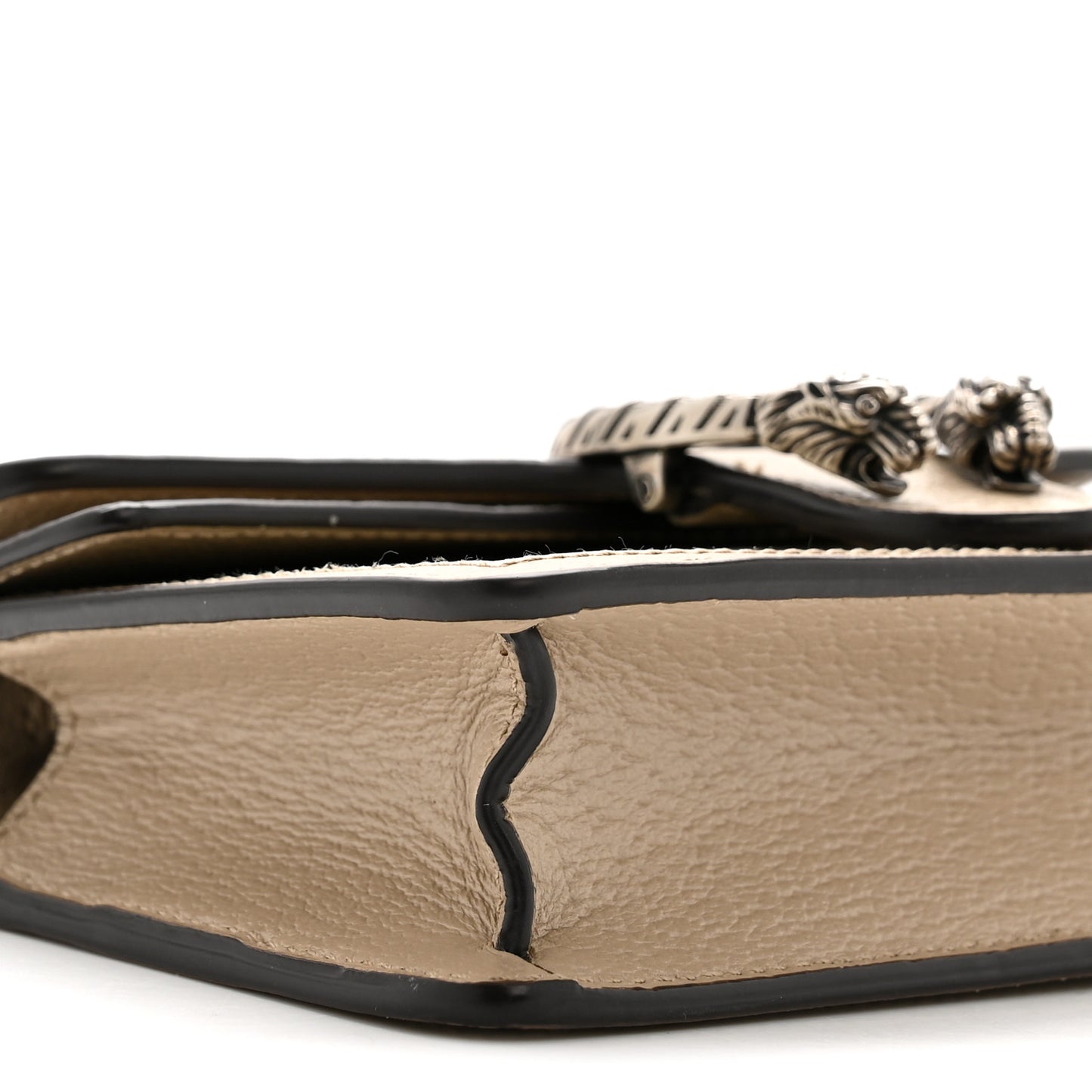 GG Supreme Monogram Textured Dollar Calfskin Super Mini Dionysus Shoulder Bag Beige Mystic White Oatmeal