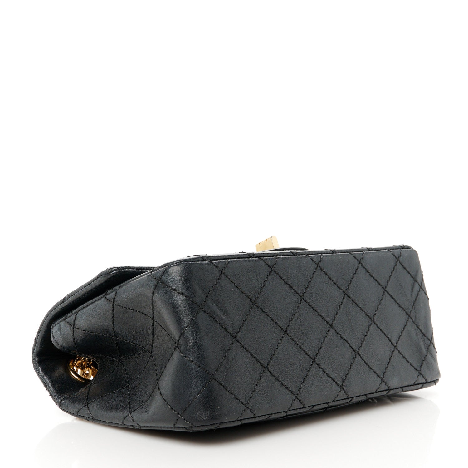 Chanel Aged Calfskin Quilted 2.55 Reissue Mini Flap Black 4 of 10