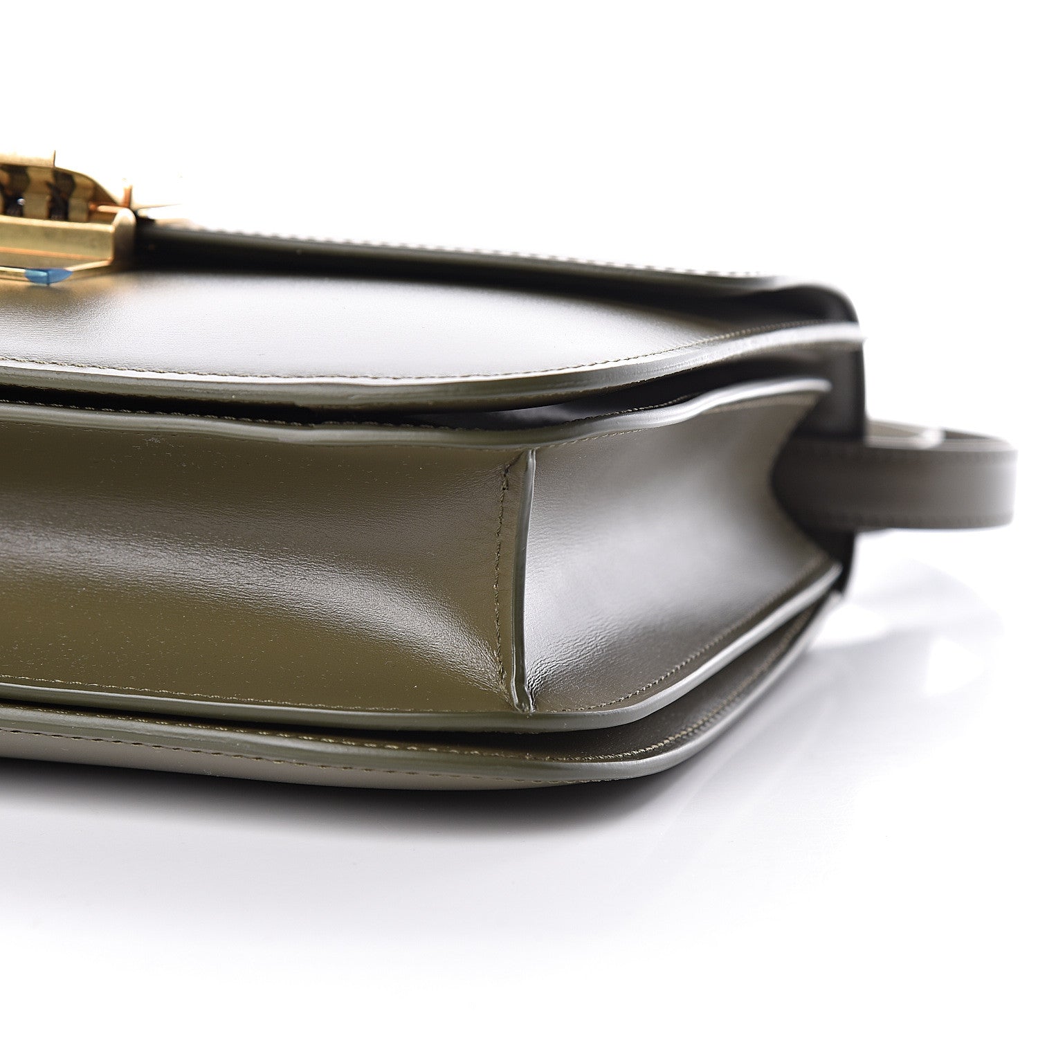 Celine Box Calfskin Classic Box Medium Flap Bag Army Green 10 of 10