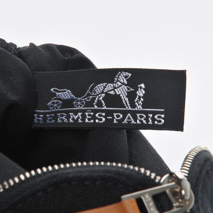 Hermes Cotton Canvas Bolide Travel Cosmetic Pouch Black 5 of 9