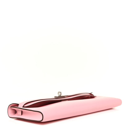 Hermes Swift Kelly Cut Clutch Pochette Rose Sakura 5 of 19