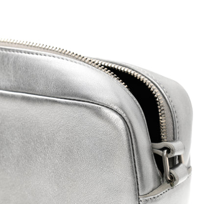 Saint Laurent Metallic Calfskin Monogram Small Lou Camera Bag Silver 13 of 14