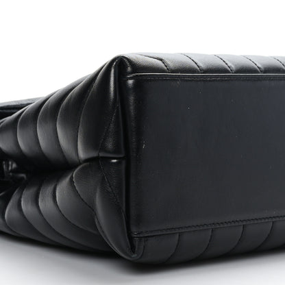 Saint Laurent Calfskin Y Quilted Monogram Medium Loulou Chain Satchel Black 6 of 7