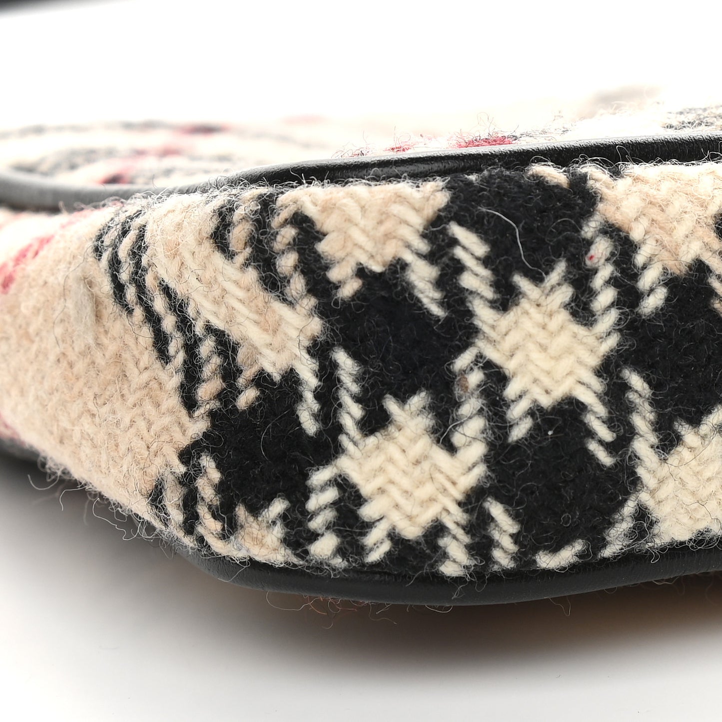Wool Check Pochette Beige