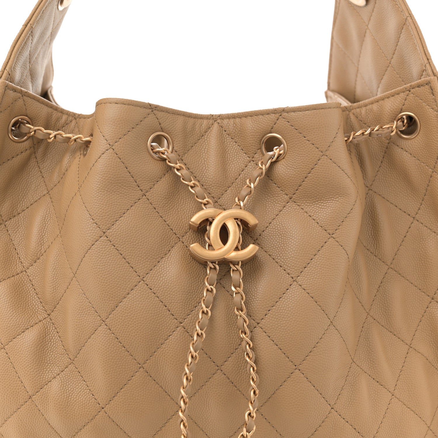 Chanel Caviar Quilted Medium Chanel 25 Handbag Dark Beige 9 of 11