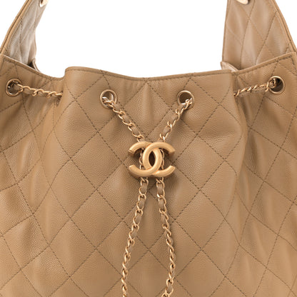 Chanel Caviar Quilted Medium Chanel 25 Handbag Dark Beige 9 of 11