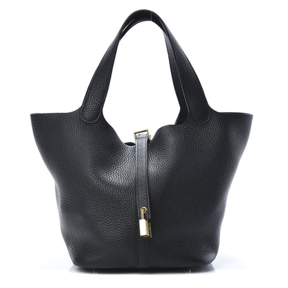 Hermes Taurillon Clemence Picotin Lock 22 MM Black 1 of 10