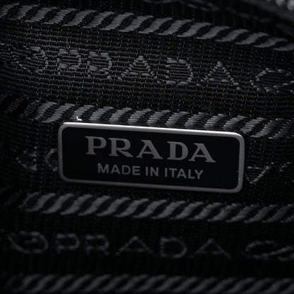 Prada Paillettes Sequin Mini Re-Edition 2000 Bag Black White 6 of 9