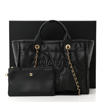 Chanel Calfskin Small Deauville Tote Black 12 of 12