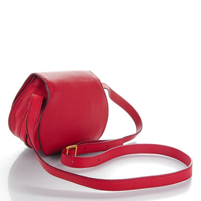 Chloe Calfskin Mini Marcie Round Crossbody Bag Red 3 of 6
