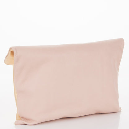 Fendi Vitello Chameleon Foldover Clutch Milk Gold Sand 3 of 9