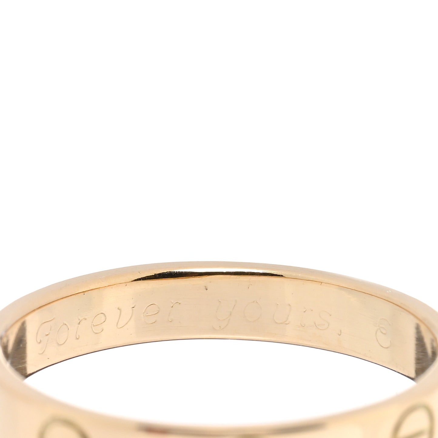 18K Yellow Gold 3.5mm LOVE Wedding Band Ring 57 8