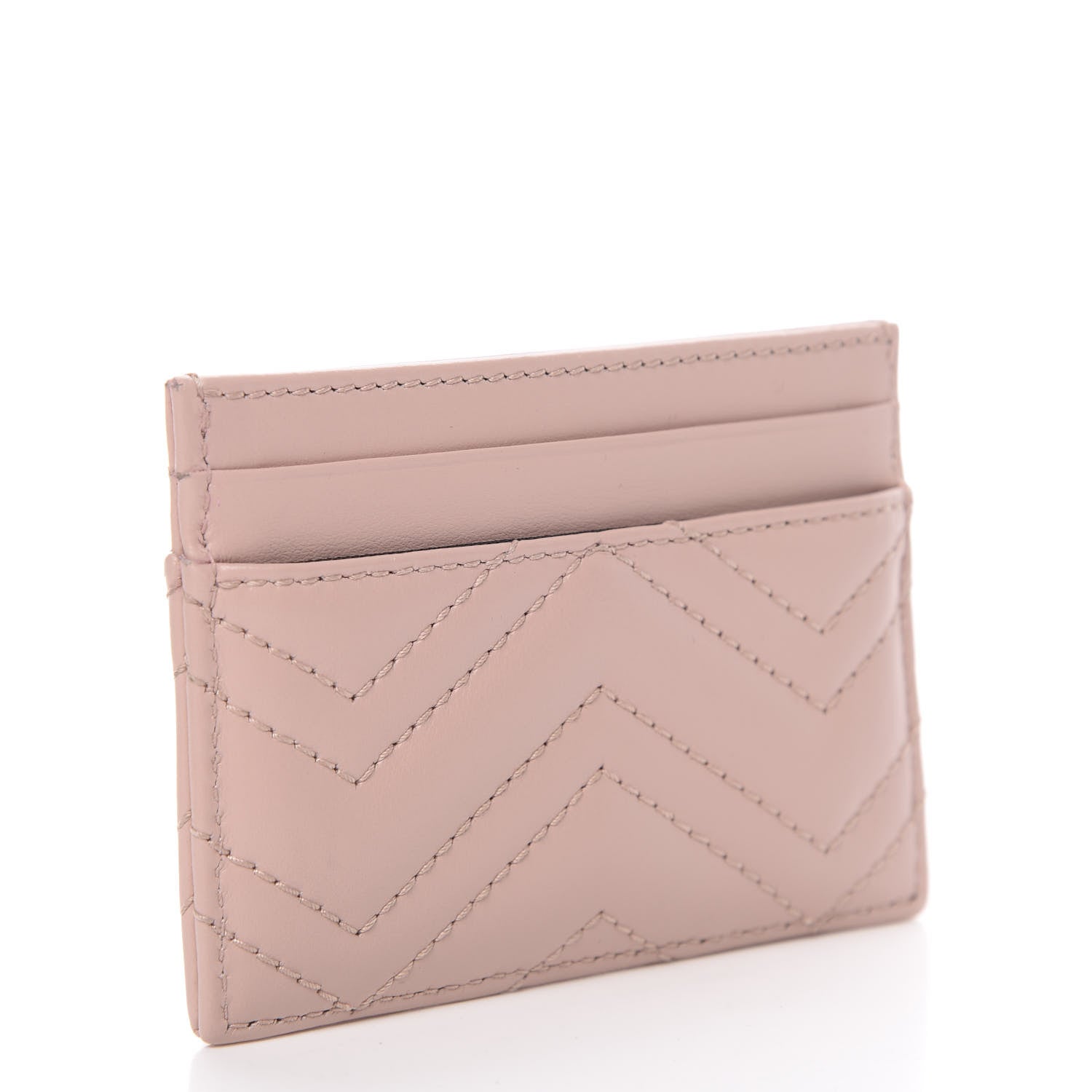 Gucci Calfskin Matelasse GG Marmont Card Holder Perfect Pink 3 of 8