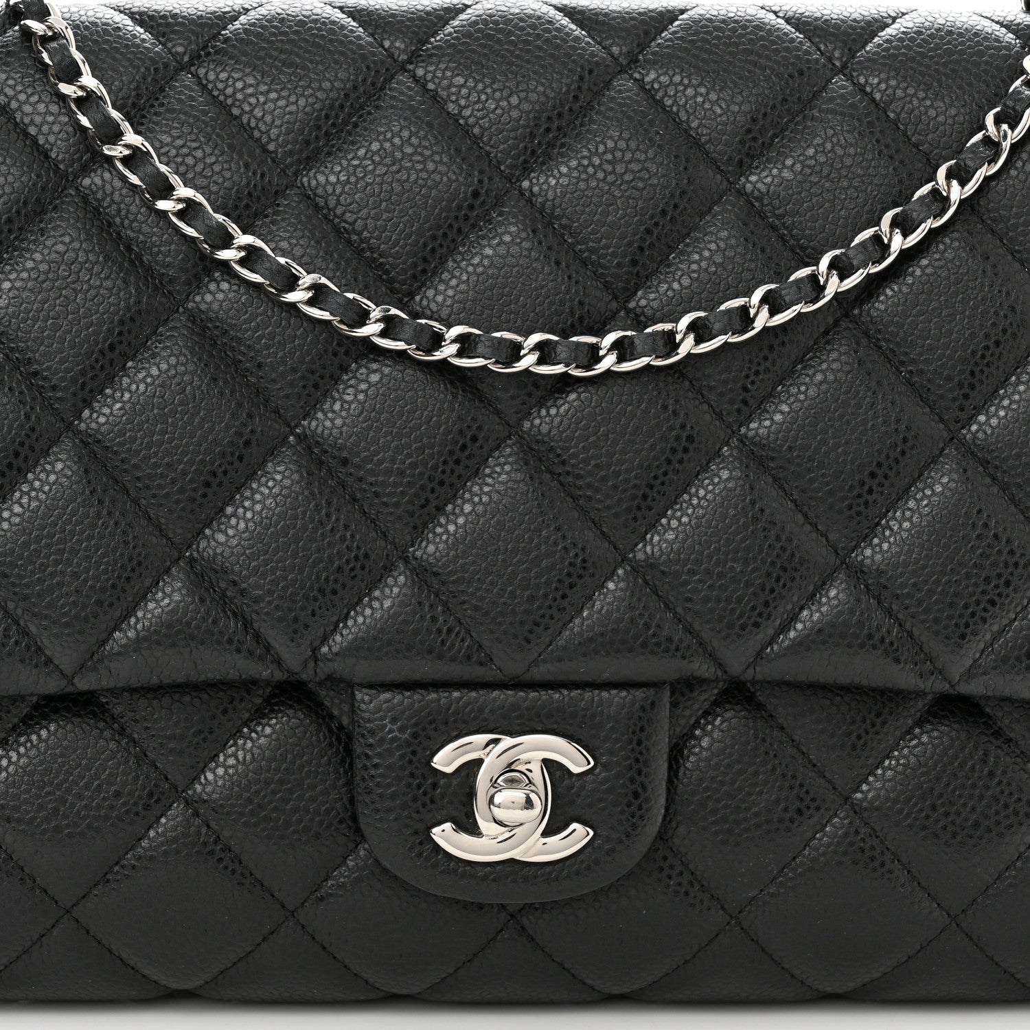Chanel Caviar Quilted Clutch With Chain Flap Black 8 of 11