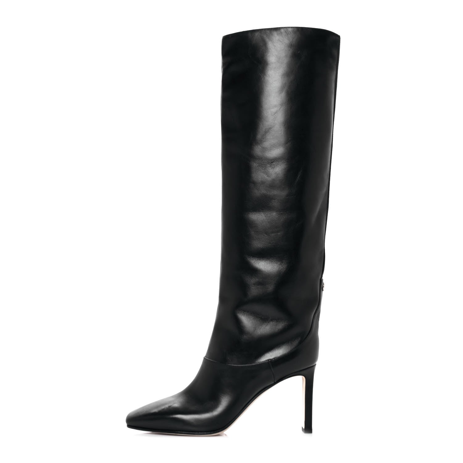 Jimmy Choo Calfskin Knee High Boots 37.5 Black 1 of 7
