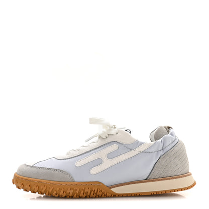 Hermes Suede Goatskin Jet Sneakers 36 Gris Arctique Blanc 1 of 9