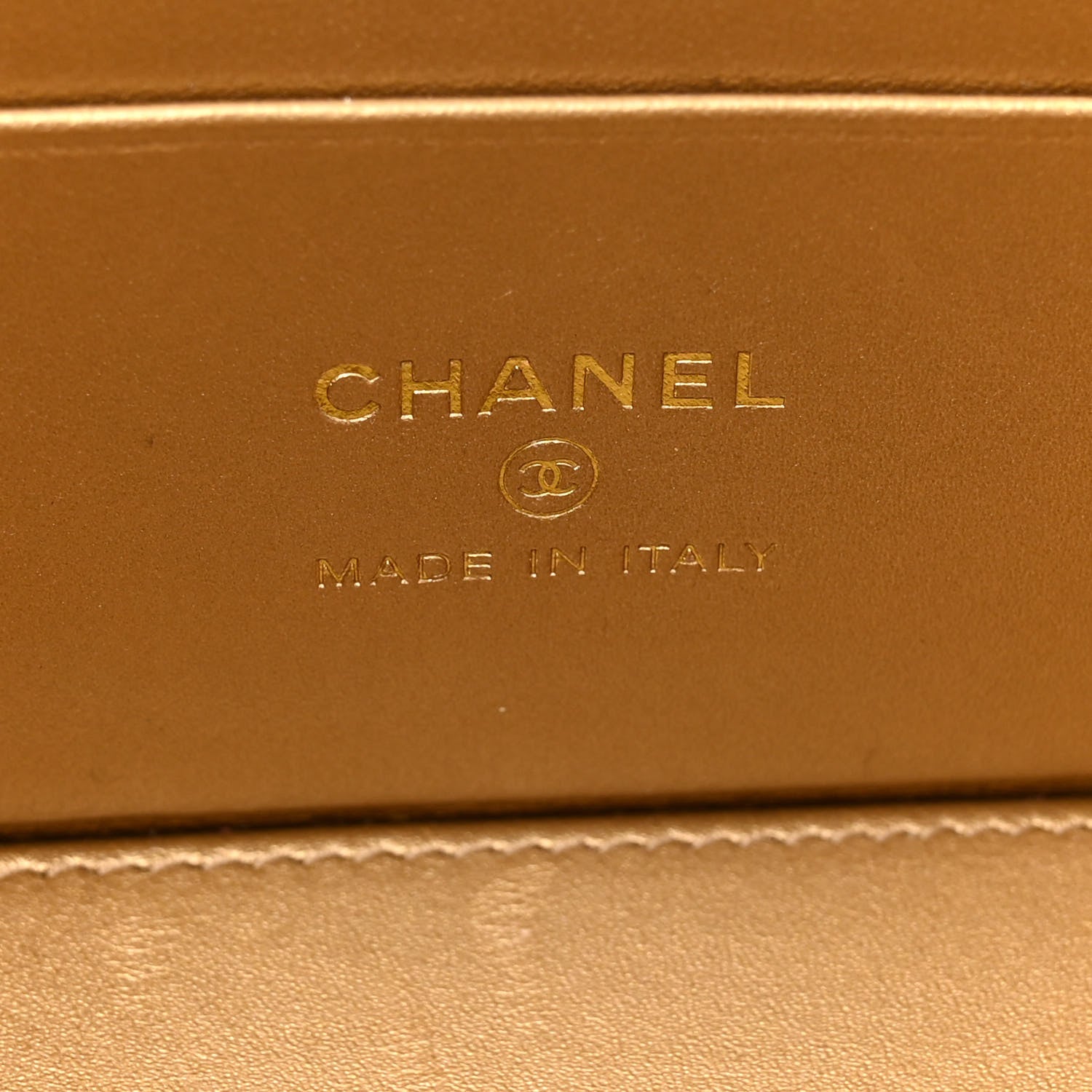 Chanel Lambskin Quilted Pearl Crush Small Vanity Case With Chain Beige 6 of 11
