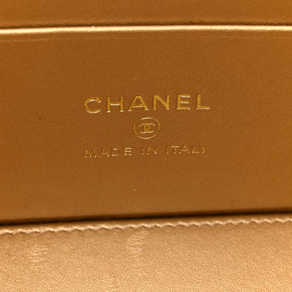 Chanel Lambskin Quilted Pearl Crush Small Vanity Case With Chain Beige 6 of 11