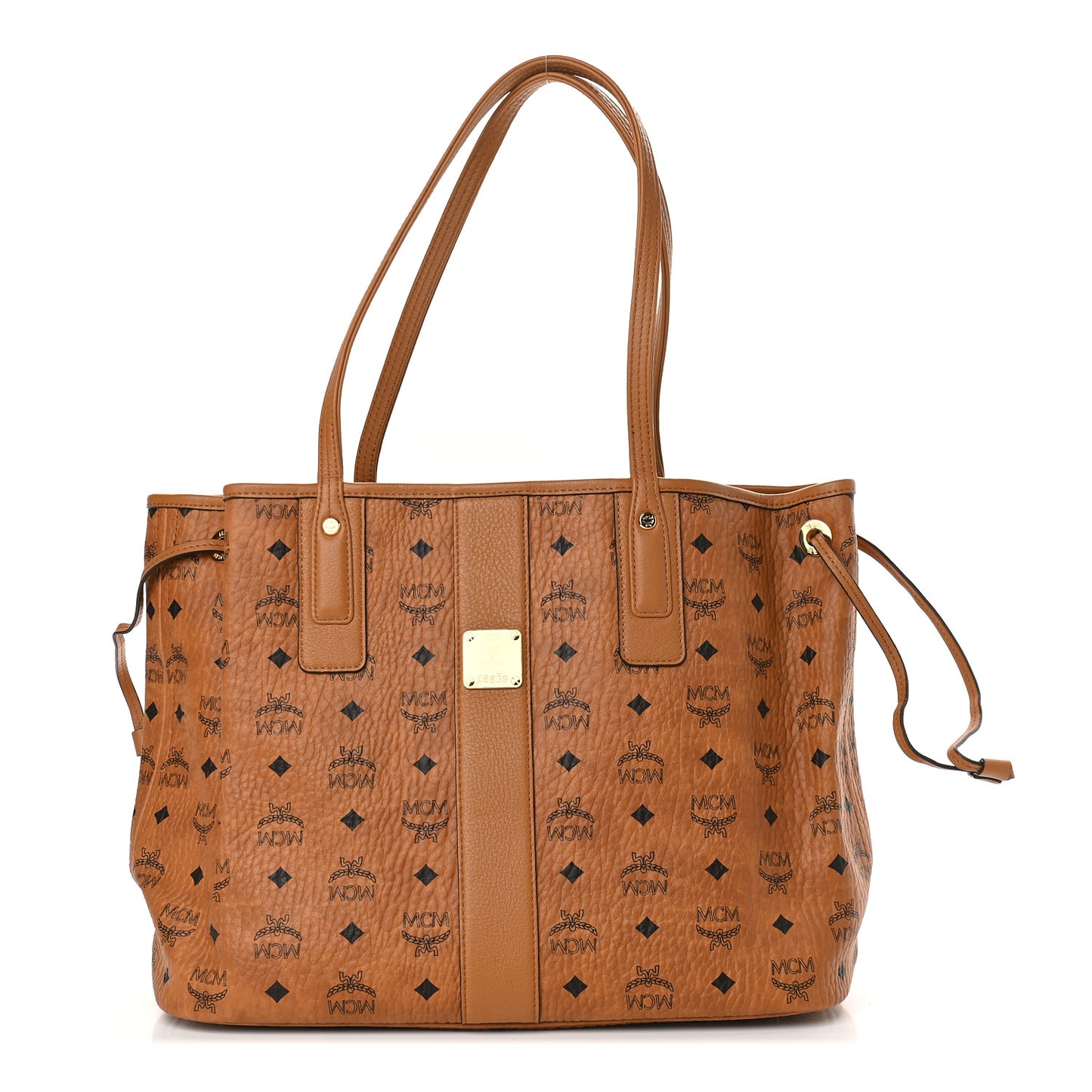Visetos Medium Liz Reversible Shopper Tote Cognac