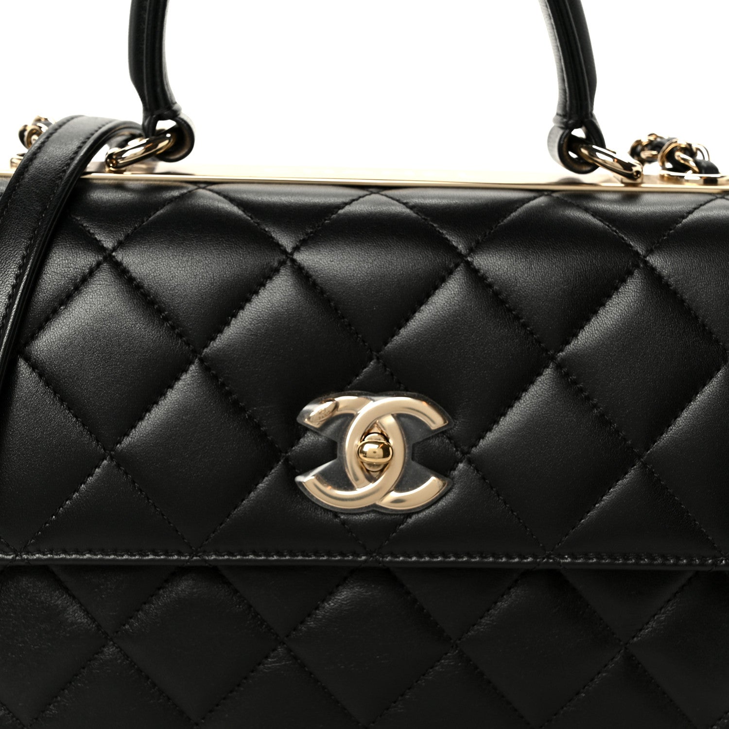Chanel Lambskin Quilted Small Trendy CC Dual Handle Flap Bag Black 9 of 11
