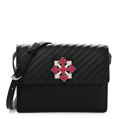 Off-White Calfskin Diagonal Quilted Jitney 2.0 Crossbody Bag Black 1 of 10