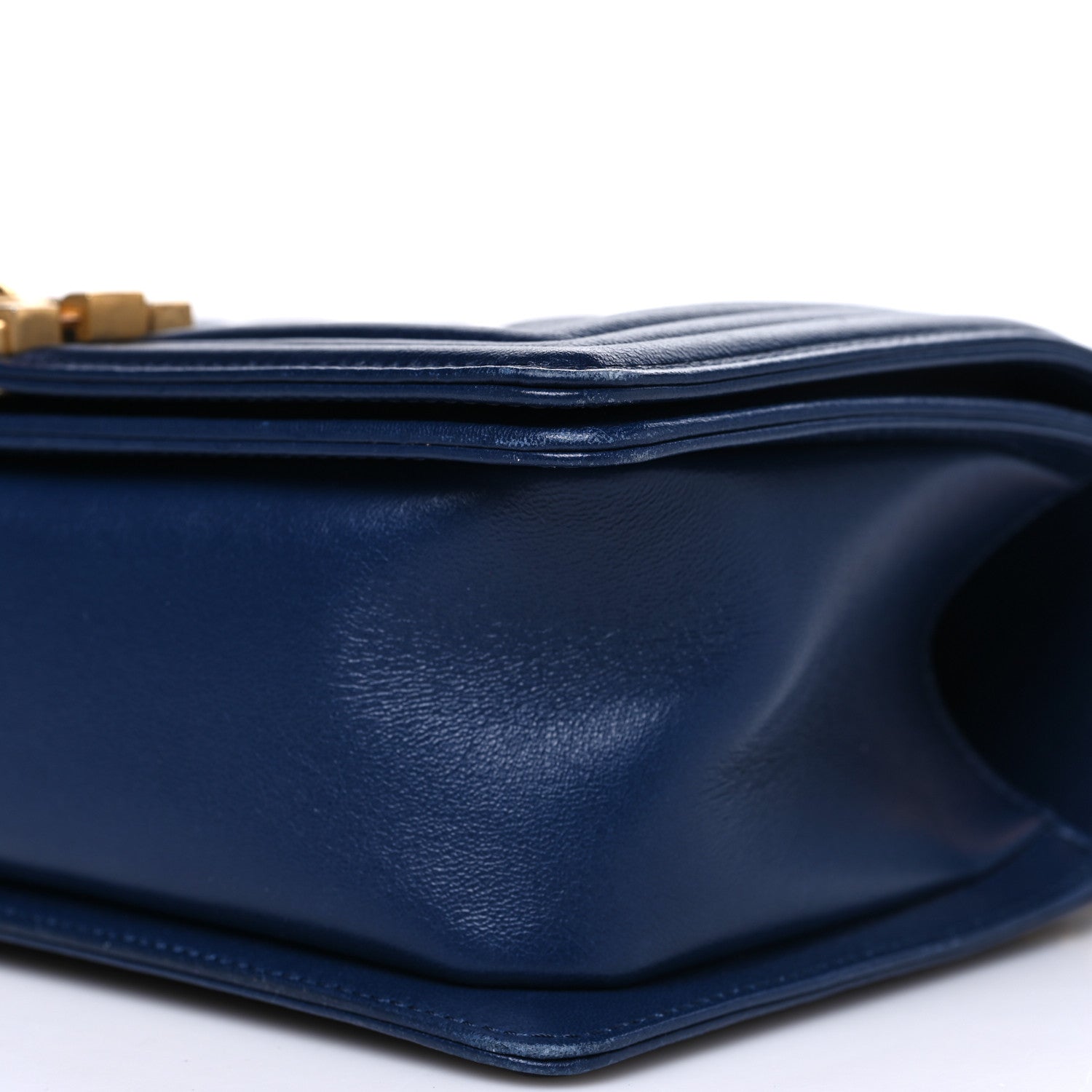 Chanel Lambskin Quilted Medium Boy Flap Dark Blue 10 of 12