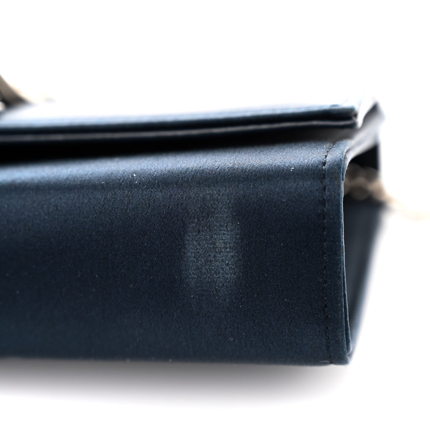 Saint Laurent Satin Small Classic Monogram Kate Tassel Satchel Navy Blue 10 of 11