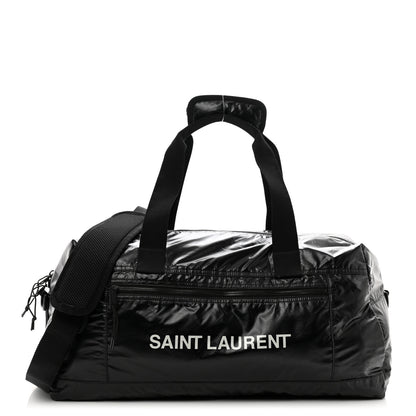 Saint Laurent Nylon Nuxx Ripstop Duffle Black White 1 of 12