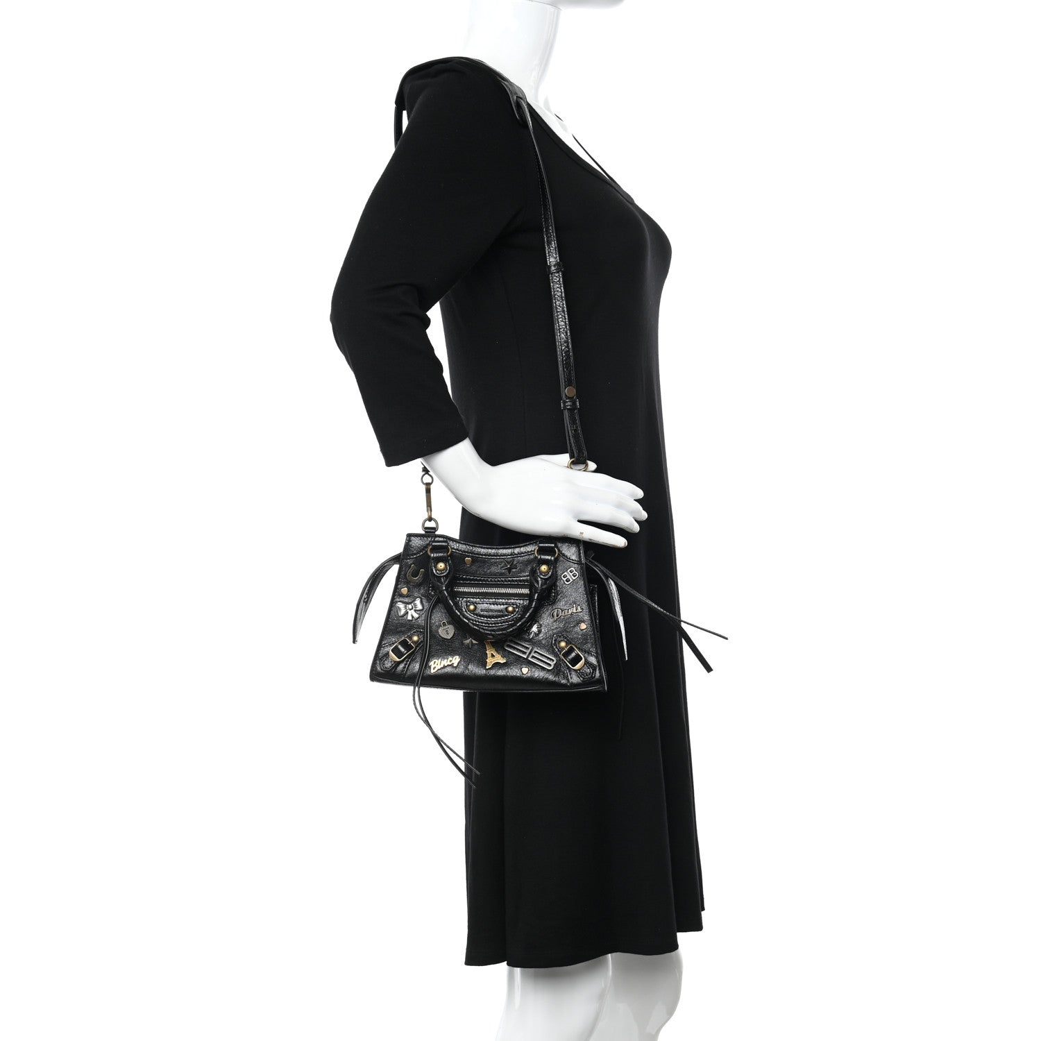 Balenciaga Agneau Neo Classic Hardware Pins Mini City Black 2 of 8