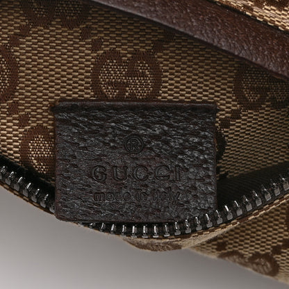 Gucci GG Monogram Web Double Pocket Belt Bag Dark Brown 6 of 10