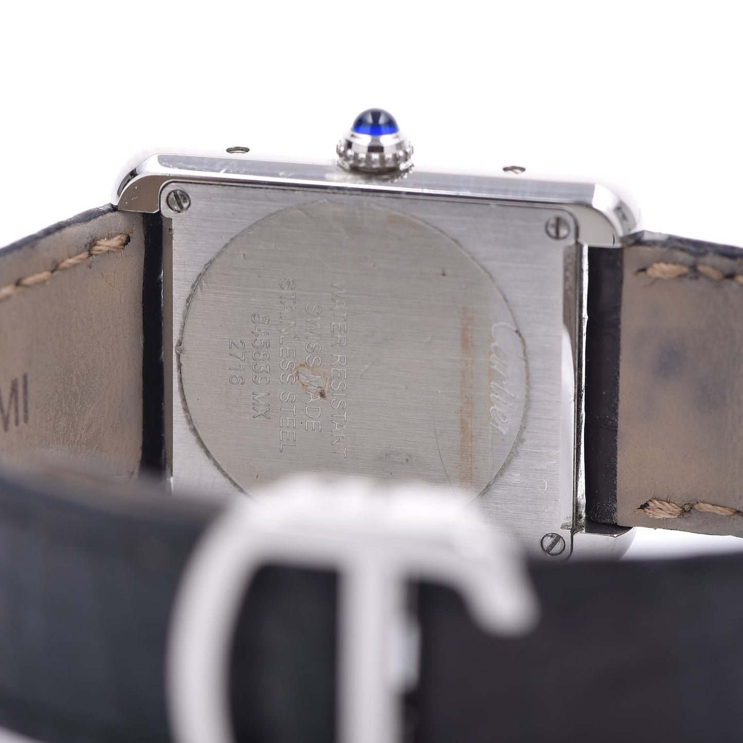 Stainless Steel Alligator 24mm Tank Solo Quartz Watch