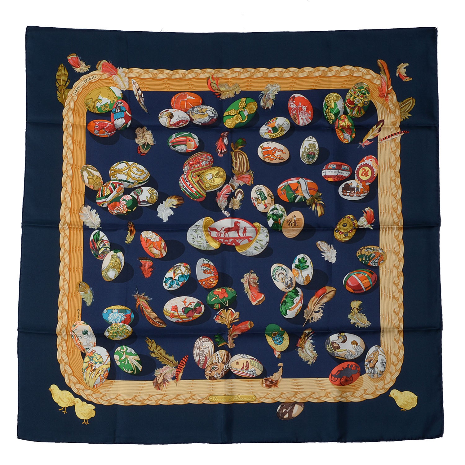 Hermes Silk Couvee d'Scarf 90 2 of 6