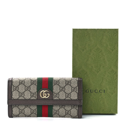 Gucci GG Supreme Monogram Web Ophidia Continental Wallet Brown 12 of 12