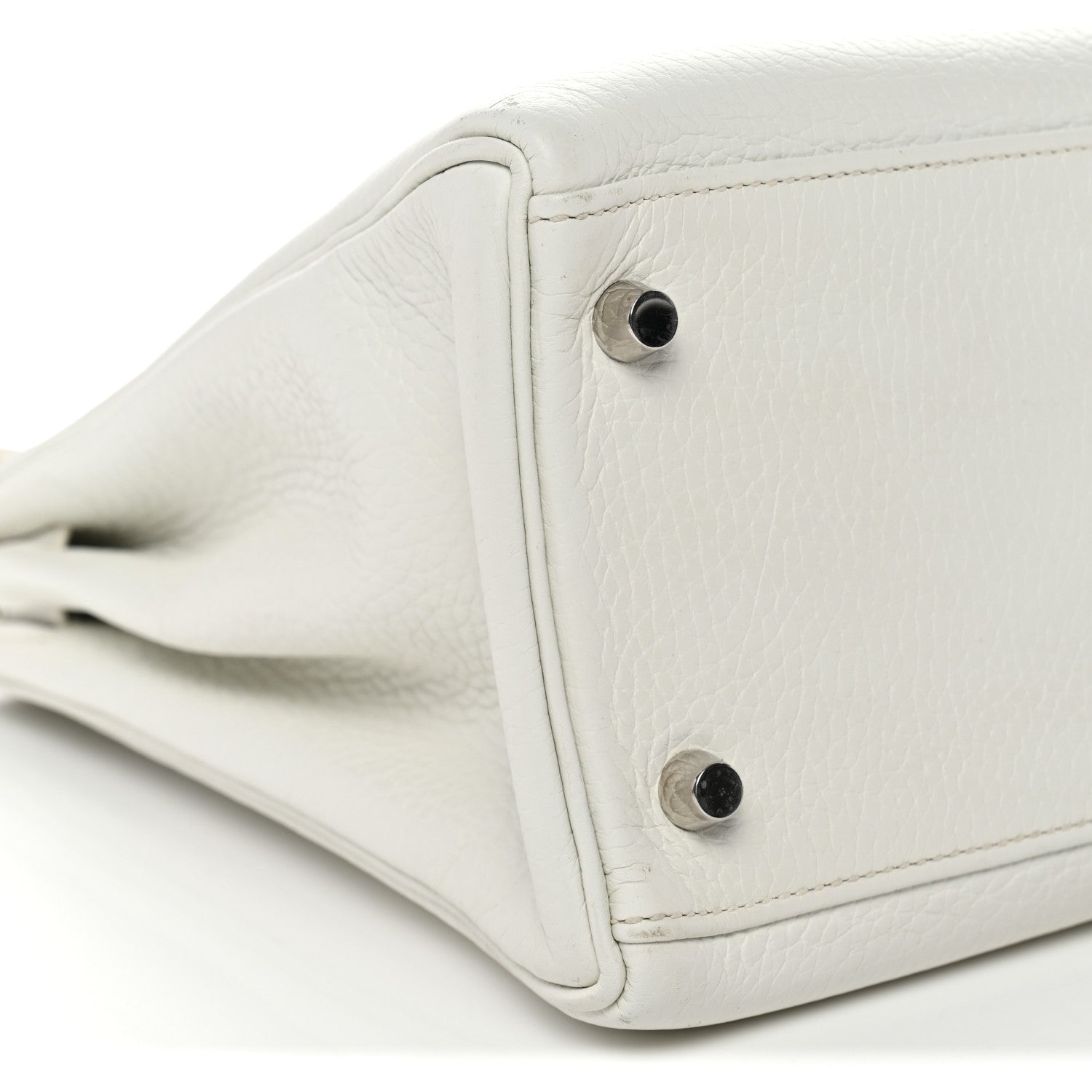 Hermes Taurillon Clemence Kelly Retourne 32 White 9 of 14