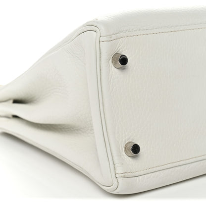 Hermes Taurillon Clemence Kelly Retourne 32 White 9 of 14