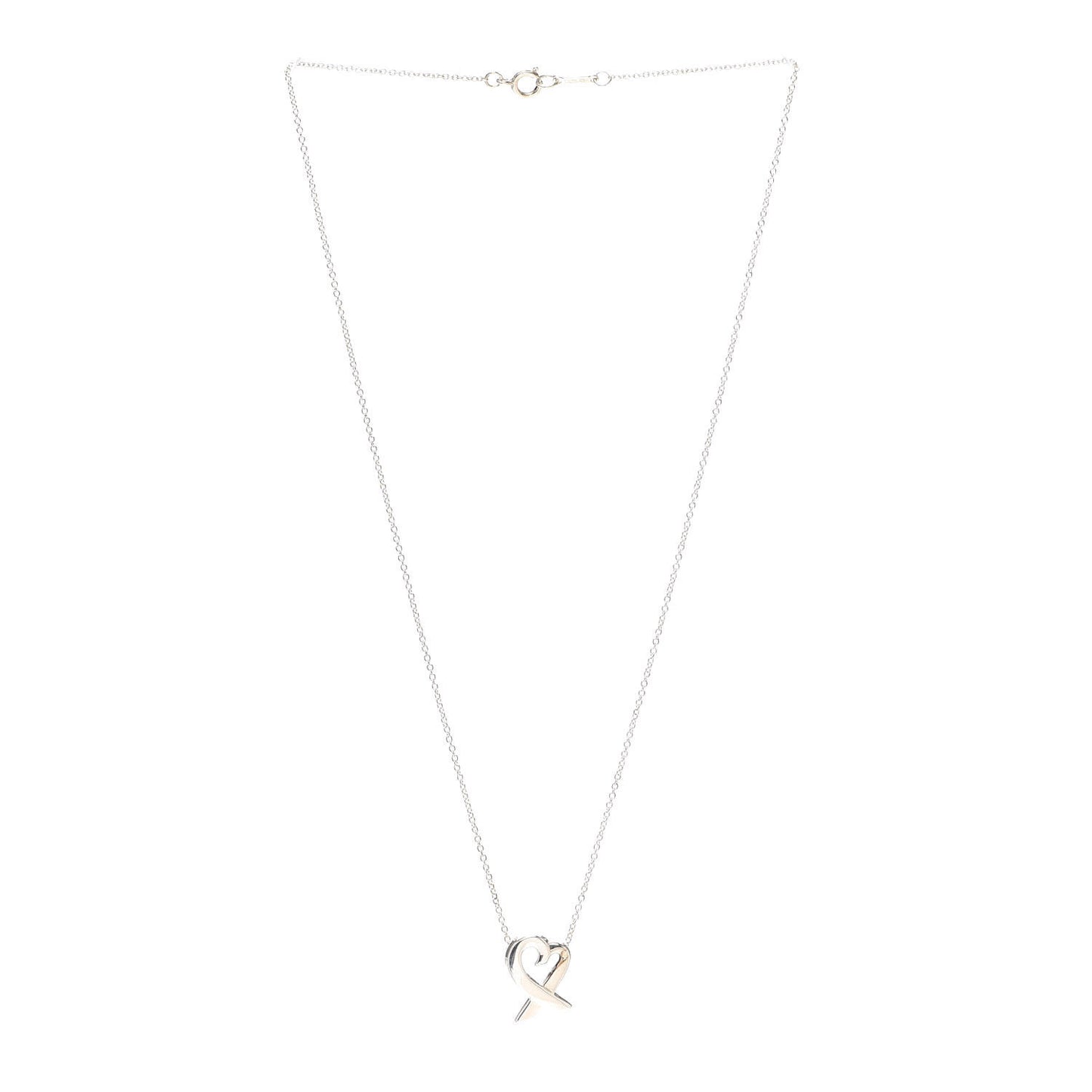 Sterling Silver Small Paloma Picasso Loving Heart Pendant Necklace
